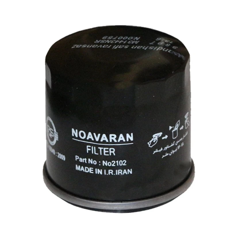 Noavaran car oil filter model NO2102 suitable for Tiba